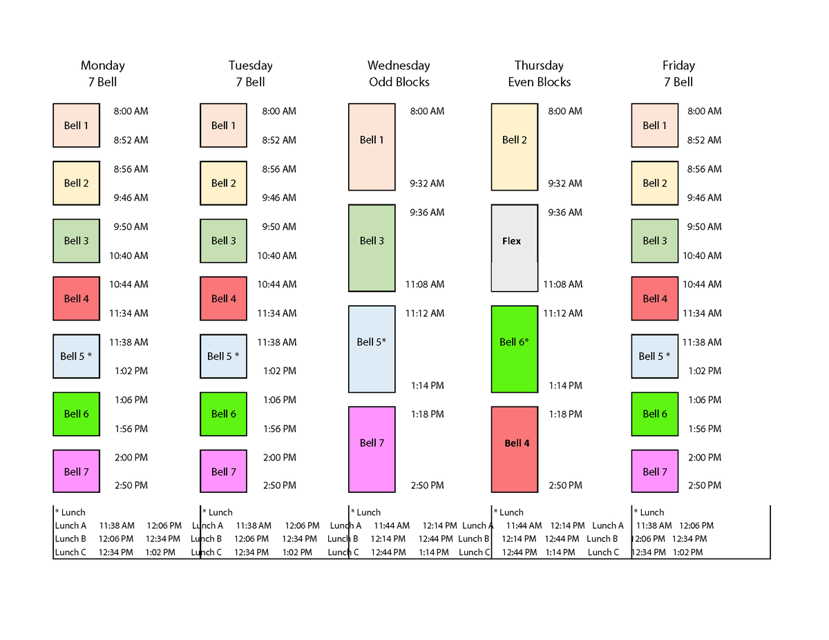 Bell schedule